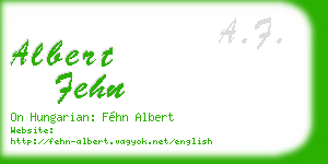 albert fehn business card